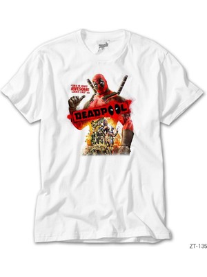 Z Zeplin Deadpool This Is What Awesome Beyaz Tişört