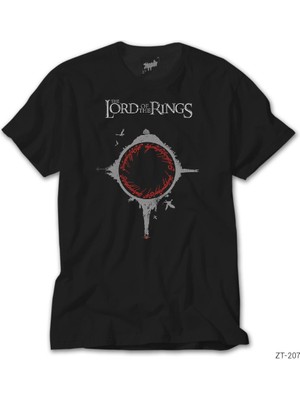 Z Zeplin Yüzüklerin Efendisi Circle Siyah Tişört