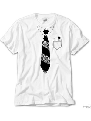 Z Zeplin Dexter Tie Beyaz Tişört