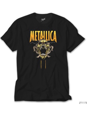 Z Zeplin Metallica Skull Siyah Tişört