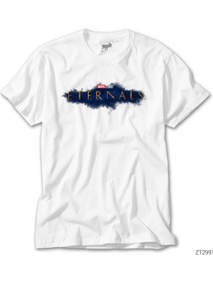 Z Zeplin Eternals Logo Splash Light Beyaz Tişört