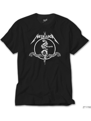 Z Zeplin Metallica Death Magnetic Siyah Tişört