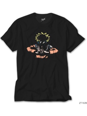 Z Zeplin Naruto Uzumaki Siyah Tişört