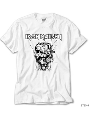 Z Zeplin Iron Maiden Soldier Draw Beyaz Tişört