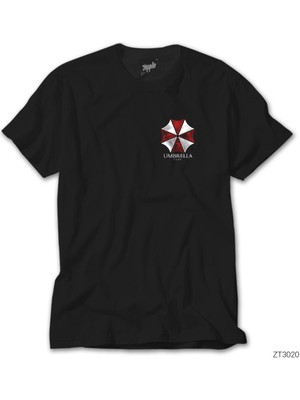 Z Zeplin Resident Evil Umbrella Corp Siyah Tişört