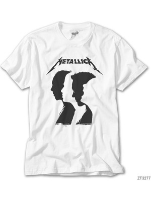 Z Zeplin Metallica Group Silhouette Beyaz Tişört