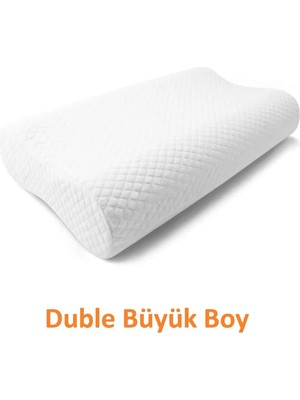 Orpedox Çift Taraflı Visco Yastık Yüksek Boyun Destekli Ortopedik Yastık  60 x 40 x 14-12 cm