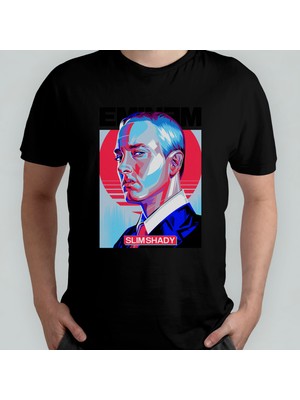 Pixxa Eminem The Slim Shady  Pamuklu Bisiklet Yaka T-Shirt Model 3