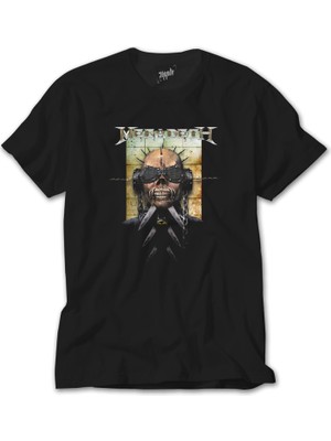 Z Zeplin Megadeth Vic 3 Siyah Tişört