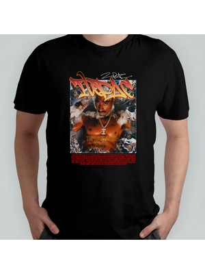 Pixxa Tupac 2pac  Pamuklu Bisiklet Yaka T-Shirt Model 17