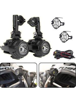Dekohop Enduro ve Gs Serileri Uyumlu Motosiklet LED Sis Farı Yüksek Performans Metal Gövde 12V-24V 40W 2 ADET