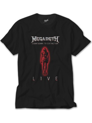 Z Zeplin Megadeth Countdown To Extinction Live Siyah Tişört