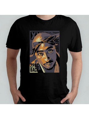 Pixxa Tupac 2pac  Pamuklu Bisiklet Yaka T-Shirt Model 1
