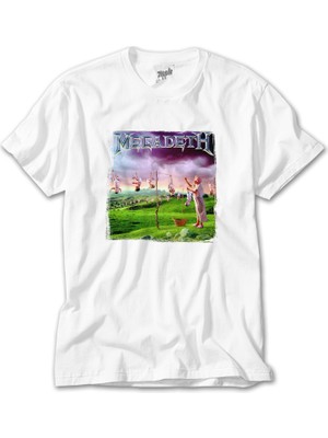 Z Zeplin Megadeth Youthanasia Beyaz Tişört