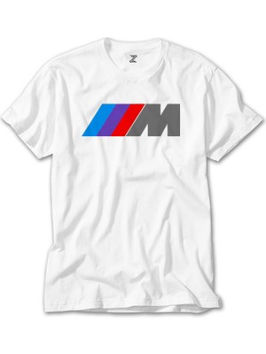 Z Zeplin Bmw M Power Logo Beyaz Tişört
