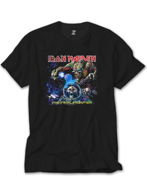Z Zeplin Iron Maiden The Final Frontier Siyah Tişört