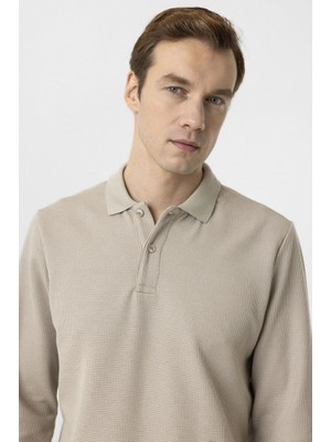 Süvari Polo Yaka Waffle Sweat