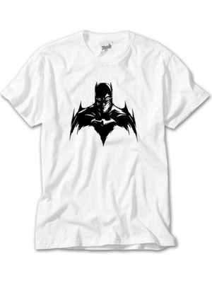Z Zeplin Batman Silluhette Beyaz Tişört