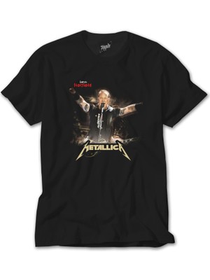 Z Zeplin Metallica James Concert Siyah Tişört