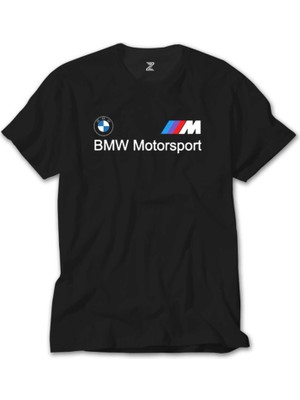 Z Zeplin Bmw Logo M Power Motorsport Siyah Tişört