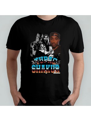 Pixxa Tupac 2pac  Pamuklu Bisiklet Yaka T-Shirt Model 9