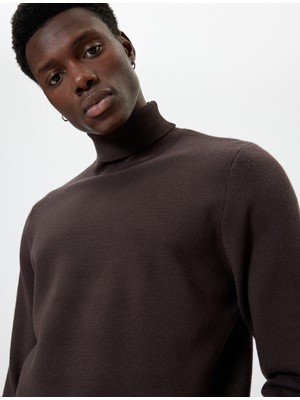 Koton Boğazlı Kazak Triko Basic Uzun Kollu