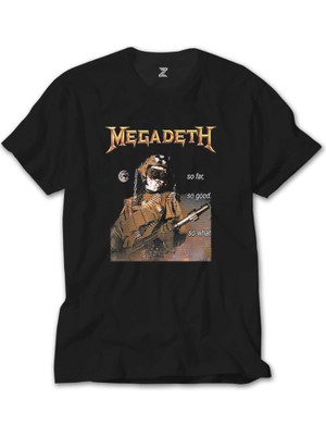 Z Zeplin Megadeth So Far So Good Siyah Tişört