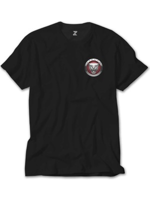 Z Zeplin Jaguar Color Logo Siyah Tişört