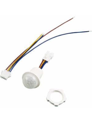 220V Pır Hareket Sensörü 25CM Kablolu LED Lamba Tavan Işık Merdiven Otomatik Armatür Projektör