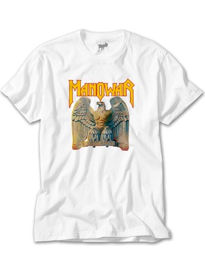 Z Zeplin Manowar Battle Hymns Beyaz Tişört