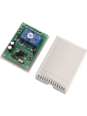 433MHZ Rf 2 Kanal Röle Modül DC12V Kablosuz Motor Pompa Fan Lamba Perde Akıllı Ev Garaj Bariyer Kapı
