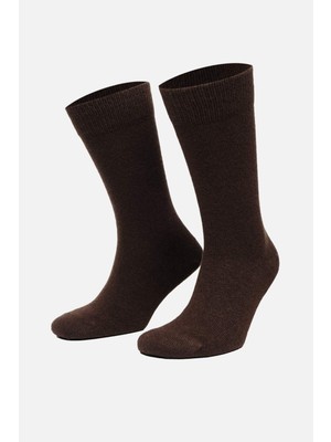 Mısırlı Erkek Koyun Yünü Tekli Kahverengi Soket Çorap M 65003 K