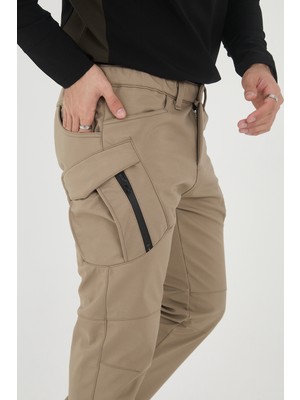 Camp Scoutland CAMP594 Outdoor Softshell Su Ve Rüzgara   içi Polarlı Kışlık Erkek Taktik Pantolon