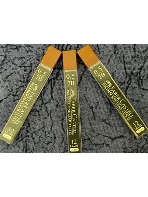 Faber-Castell 12'li 75 mm 0.5 Uç Setli Yeşil Kalem Uçları (3 Kutu Olarak Gönderilecek)