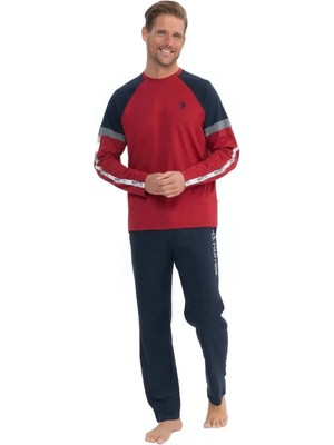U.S. Polo Assn. Pamuk Uzun Kol 4 Mevsim Giyilebilir Erkek Pijama Takım 18831