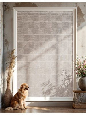 Halı Roma Karo Bej Giza