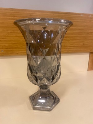 Vazo Cam Füme Baklava Desen