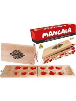 Mediterian Ahşap Mangala ve Bemi Oyuncak Seti, Eğlenceli ve Doğal Tasarım, 5+ Yaş