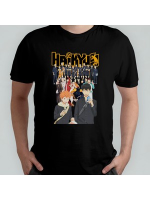 Pixxa Haikyu!! %100 Pamuklu Bisiklet Yaka T-Shirt Model 3
