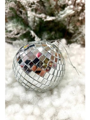 10 cm Disko Topu Yılbaşı Çam Ağacına Asılabilen Süs Ağaç Süsü Yeni Yıl Aynalı Parlak Cici Top