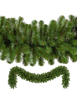 Vıp  2.50 Metre 32 cm Çap Yeşil Garland Yeşil Çam Dalı Yılbaşı Süsleri Green Garland Decor Christmas