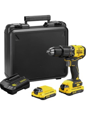 Stanley-18V 1.5AH V20 Li-Ion Çift Akülü Kömürsüz Darbeli Matkap-Byars