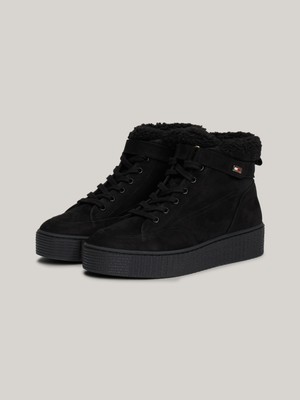 Tommy Hılfıger Faux Fur Nubuck Low Lace-Up Bot & Bootie