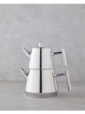 English Home New Aden Çelik Çaydanlık 0,75 L-1,75 L Silver