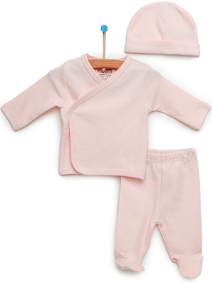 HelloBaby Yenidoğan Organik Zıbın-Şapka-Patikli Alt Unisex