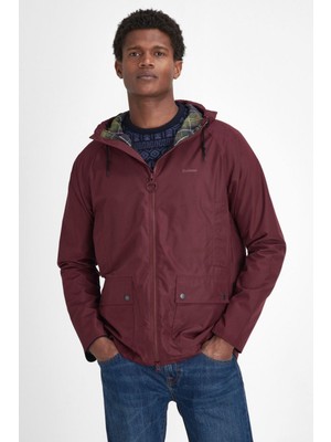 Barbour Hooded Domus Ceket RE91 Bordeaux