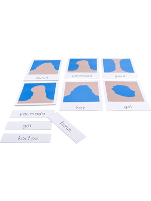 Balatoyz Montessori Cografi Oluşumlar Kara ve Su Form Kartları
