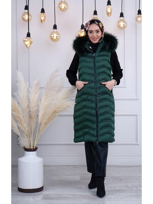 Womanıa Wavy Vest Yelek 18250 Yeşil