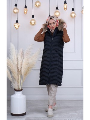 Womanıa Wavy Vest Yelek 18250 Siyah