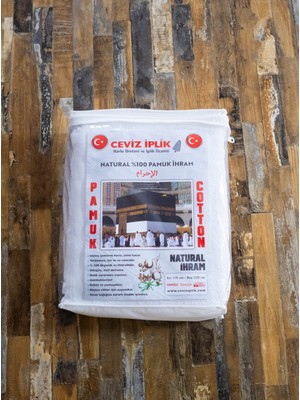 Ceviz İplik %100 Pamuk Ihram Hac ve Umre Ibadeti Için Yumuşak 110 x 220 Ebatlarında 1250 Gr.